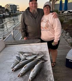 Two people fishing in Morehead City