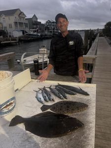 Two summer flounder caught while fishing in NC