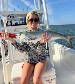 Bluefish catch displayed on fishing boat in Morehead City NC