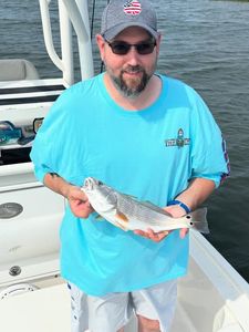 Redfish catch displayed on fishing boat in Morehead City NC