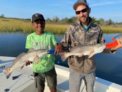 Two redfish caught in Morehead City