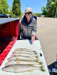 Three large fish caught during fishing trip in Algonac