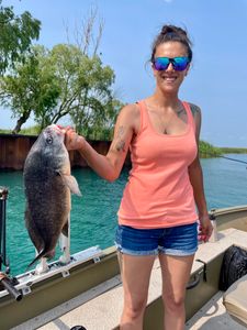 Fisherman with big catch in Algonac