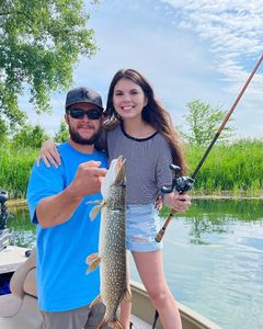 Northern Pike fish caught in Algonac