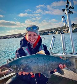 A sea trout, a 30-inch fish, caught while fishing in Algonac