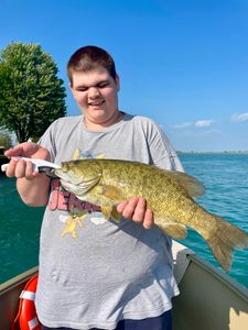 Smallmouth bass caught while fishing in Michigan