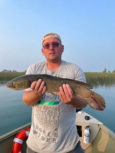 Angler holding a 23-inch fish in Michigan