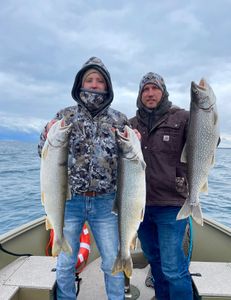 Three big lake trout caught in Algonac while fishing