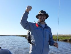 Hooked a Bass in Barataria, Louisiana