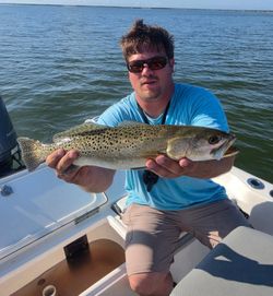 Speckled trout catch from fishing trip in Manns Harbor NC
