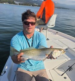 Speckled trout caught fishing in Manns Harbor NC on boat