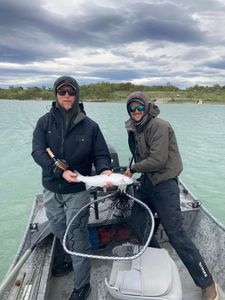 Two anglers fishing in MI
