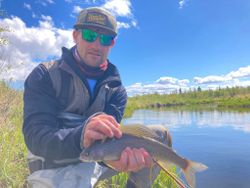 Anglers catch a beautiful Arctic Grayling fish in MI