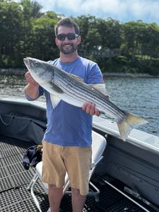 Striped bass caught fishing in ME