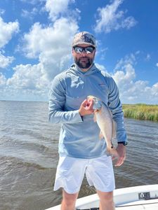 Photograph of an Atlantic Croaker fish caught while fishing in Lafitte