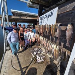 Ten people fishing in the waters of Lafitte