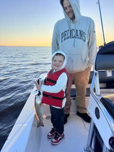 Redfish caught by two anglers in Lafitte, Louisiana
