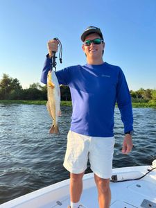 A redfish caught while fishing in LA
