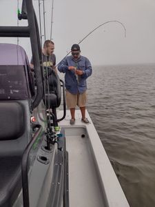 Two people fishing at Port Lavaca