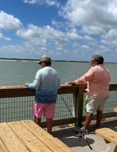 Couple enjoying a day of fishing in TX