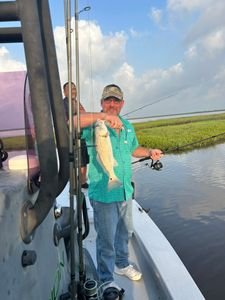2 people fishing at port lavaca with 1 big fish