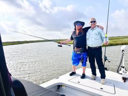 Two people fishing at Port Lavaca