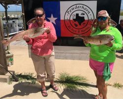 Two people fishing in Port Lavaca
