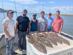 Group of 6 people fishing in New Jersey