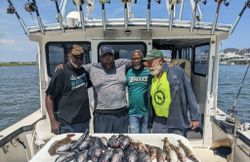 Four anglers fishing in Atlantic City