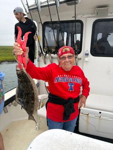 California flounder caught during fishing trip in Brigantine NJ