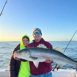 Striped bass caught while fishing in NJ
