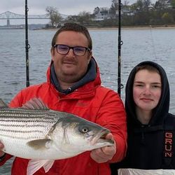 Striped bass caught while fishing in NJ