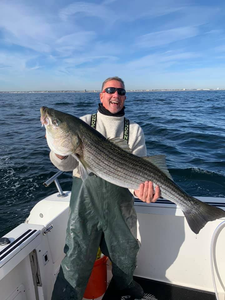 Striped bass caught while fishing in NJ