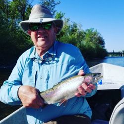 A rainbow trout, 11 inches long, caught by a person in Redding