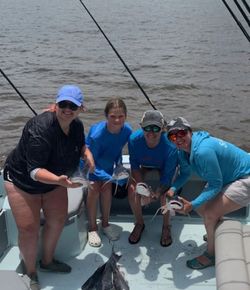 Four anglers fishing on a sunny day in Florida