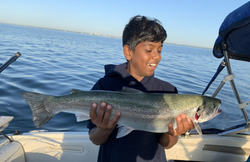 A lone angler enjoying fishing in Ontario, Canada