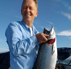 A lone angler fishing in Toronto