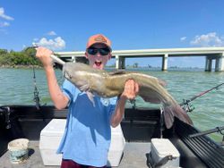 Catching a blue catfish in Port Clinton