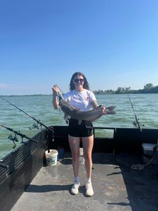Lone angler fishing at Port Clinton