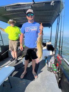 Two people fishing at Port Clinton