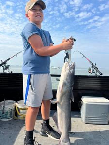 Two people fishing at Port Clinton