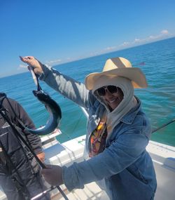 Angler fishing for American Eel in Buffalo