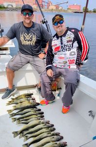 Two people fishing in New York