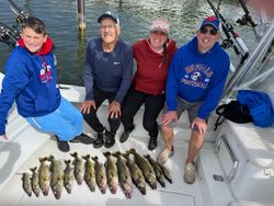 Four people enjoying a fishing trip in Buffalo