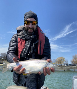 One person fishing in Mississauga