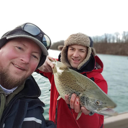 One fish caught by two people in Mississauga