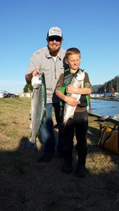 Two anglers fishing in Aumsville