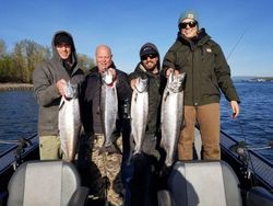 Four Chinook Salmon caught fishing in OR