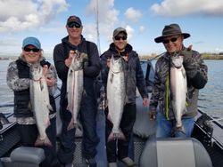 4 coho salmon caught fishing in OR