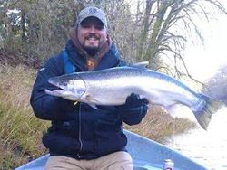 Fishing in Aumsville with a single fish